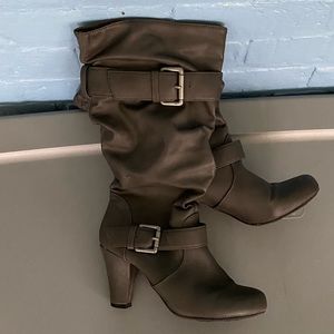 Mid Calf heeled boots